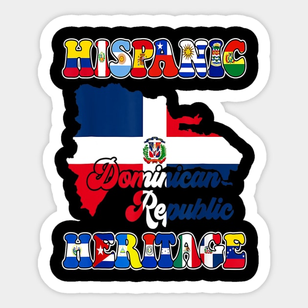 Dominican Republic Flag Hispanic Heritage Month Dominicana Sticker by Eleam Junie